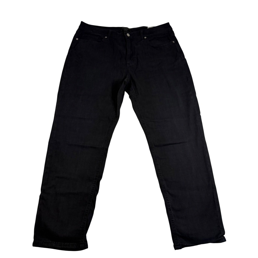 Banana Republic Girlfriend‎ Jeans Black Relaxed Tapered Denim Pants Size 33/16